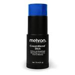 Mehron Makeup CreamBlend Stick | Face Paint, Body Paint, & Foundation Cream Makeup | Body Paint Stick .75 oz (21 g) (Blue)