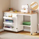 DWVO Folding Sewing Table with Char