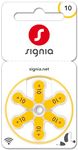 Signia Hearing Aid Battery Size 10, Pack Of 60 Batteries