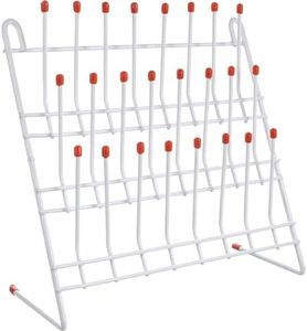 TEHAUX Lab Drying Rack, Laboratory Beaker Drying Holder 24 Pegs Laboratory Glassware Drying Rack Tube Drying Draining Rack Beaker Drying Equipment Vertical Bottle Drying Rack for Lab