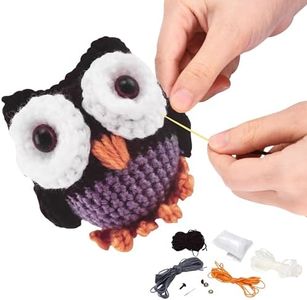 Neliblu Owl Sewing Kit for Kids - Girls Sewing Kit for DIY Craft - Sew and Stuff Mini Pet Owl Décor Doll for Children - My First Sewing Kit for Girls - Child Knitting Project Kits