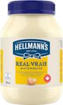 Hellmann's Real Mayonnaise ideal with fries burgers and salads made with Canadian free-run eggs and canola oil, 890 ml (Pack of 1)