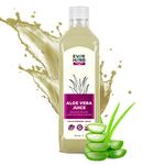 EverHerb 100% Organic Aloe Vera Juice with Pulp Rejuvenates Skin and Hair Zero Added Sugar, 1000 ml