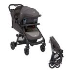 Joie muze lx Travel System, Includes juva Infant Carrier, SoftTouch 5-Point Harness, Lie-Flat Recline, UPF 50+ Canopy, All-Wheel Suspension, One Hand Fold Stroller, Usage from 0+ to 3 Years (15kg).