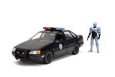 Jada ROBOCOP 1986 FORD TAURS 1:24 Die-Cast Car play or gift and for a collection for both Kids and Adults,Black