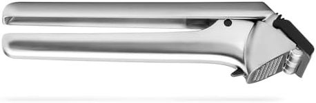 Dreamfarm Garject 2-In-1 Garlic Peeler, Garlic Press & Mincer with Garlic Peel Ejector, Chrome-Plated Zinc - Black
