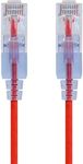 Monoprice 10-Pack, SlimRun Cat6A Ethernet Network Patch Cable, 10G, 10ft Red