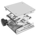 XCD Lab Scissors Jack, Stainless Steel 6 x 6 inch/150 x 150 mm Laboratory Support Jack Platform Lab Lift Stand Table, Expandable Lift Height Range from 75 mm to 260 mm, Support Weight 10KG