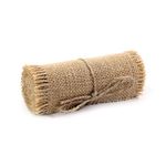 Little Birdie Natural Jute Burlap Ribbon Roll | Jute Lace for Craft Work, Decoration 12 cm, 2 Meter