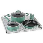 HOLDN’ STORAGE Pull Out Cabinet Organizer – Heavy Duty Anti Rust Slide Pull Out Drawers for Kitchen Cabinets – Chrome 20" W x 17" D x 3.15" H Requires at Least 21 ¼” Opening