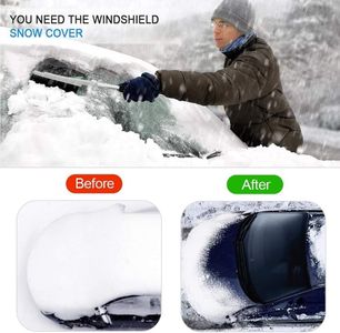 QcoQce Magnetic Car Windshield Cover – Snow and Frost Protection