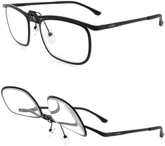 FAA'N Flip up Reading Glasses for Women Men,Square Frame Readers with Spring Hinge (Presbyopia lens, Black, +2.50 Diopters)