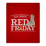 CafePress Navy Red Friday Boots Throw Blanket Super Soft Fleece Plush Throw Blanket, 60"x50"