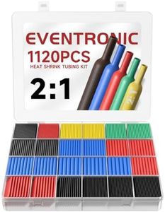 1120PCS Heat Shrink Tubing 2:1, Eventronic Electrical Wire Cable Wrap Assortment Electric Insulation Heat Shrink Tube Kit with Box(6 colors/12 Sizes)