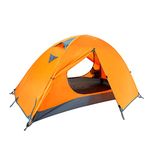 Azarxis 1 2 3 Person 3 Season Professional Backpacking Tent, Double Layer Dome Tents Easy Setup Waterproof for Camping Hiking Traveling with Carry Bag (Orange - 1 People - 3 Season)