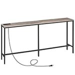 MAHANCRIS Console Table with Power Outlet, 70.9" Narrow Sofa Table, Industrial Entryway Table with USB Ports, Behind Couch Table for Entryway, Hallway, Foyer, Living Room, Bedroom CTHG18E01Z1