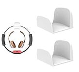 sciuU Wall Mount Stand, [2 Pack] Multipurpose Holder compatible with Headset/Headphones/Fitness Ring-Con/Pilates/hoop, Universal Hook Accessories, Installation with 3M Adhesive, White