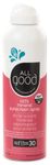 All Good Baby & Kids Sunscreen Spray - UVA/UVB Broad Spectrum, SPF 30, Zinc Oxide, Coral Reef Friendly, Water Resistant, Calendula, Aloe (6 oz)