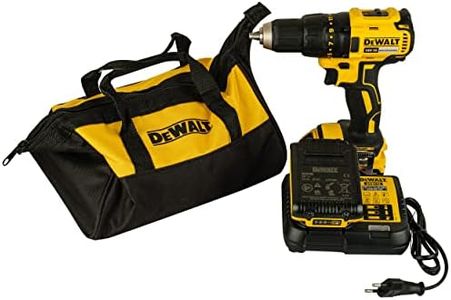 DEWALT DCD7771D2-IN 18V 13mm Cordless Compact Brushless Drill Machine Driver with 2x2.0Ah Li-ion batteries, Yellow