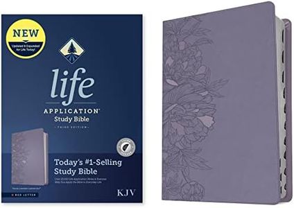 KJV Life Application Study Bible, Third Edition (LeatherLike, Peony Lavender, Indexed, Red Letter)