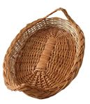 INDIANA CRAFTS Oval Side Handle Cane Bamboo Multipurpose Basket for Hamper/Chocolate/Fruit/Wedding Gift Packing | Cane wicker bamboo basket | Natural brown colour, Size (16 x10) inches. Medium.