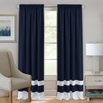 Achim Home Furnishings Darcy Panel - 52x84 - Navy/White