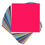 VinylsDepot 12X12 Permanent Adhesive Vinyl Sheets. Pack of 40 Sheets Assorted Colors.