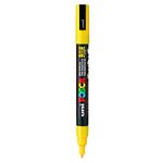 UNI-BALL Posca 3M 0.9-1.3 mm Bullet Shaped Paint Marker Pen | Reversible & Washable Tips | For Rocks Painting, Fabric, Wood, Canvas, Ceramic, Scrapbooking, DIY Crafts | Yellow Ink, Pack of 1