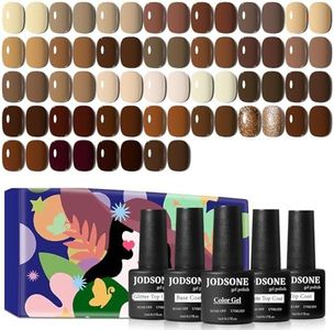 JODSONE Gel Nail Polish Set 32 Colors Nude Brown Autumn Winter Gel Polish Set for Salon at Home DIY Nail Art