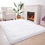 Vocrite White Fluffy Rug for Bedroo