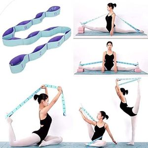 Stretch Straps, Elastic Stretching Strap with Adjustable 11 Loops, Fitness Leg Stretch Band Equipment Flexibility Trainer Resistance Stretch Assist Belt, for Physical Therapy, Pilates, Yoga, Ballet