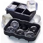Silicone Ice Cube Tray for Freezer (Set of 2) Large Cubes, Slow Melting Ice Cube Molds for Whiskey, Cocktails, Ice Cube Mould With Lid, Food Grade Silicone Moulds, Dishwasher Safe, BPA Free