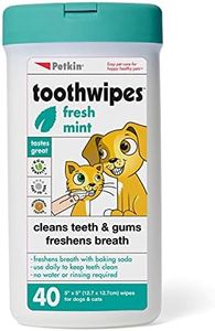 Petkin Pet Toothwipes, 40 Count