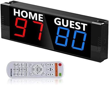 BTBSIGN Score Keeper Portable Led Digital Electronic Scoreboard with Remote for Sports Games Volleyball Table Tennis Baseball Basketball Scoreboards Home Guest (1.5inch)
