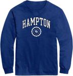 Barnesmith Hampton University HU Pirates Long Sleeve Adult Unisex T-Shirt, Heritage, Royal Blue, X-Large