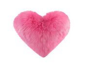 PICKKART Red Love Heart Pillow, Small Size 12 x 12 Inch (pink)