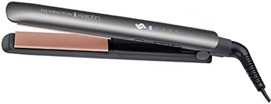 Remington Keratin Protect Intelligent Hair Straightener - Heat Sensor measures hair moisture levels and adapts to the optimum temperature - Plates are infused with Keratin & Almond oil, S8598