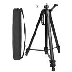 Huepar Tripod 1.6m/5.2ft Flat Head Aluminum Tripod for Laser Level, with Handle and Bubble Level, with 5/8"-11 Male Thread and 1/4"-11 Screw Adapter, Carrying Bag Included - TPD16