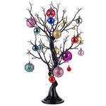 Nuptio Black Artificial Easter Tree - 22.8in Tall Christmas Ornament Display Manzanita Fake Trees Decorative Faux Twig Branches Indoor for Wedding Table Centerpieces Halloween Birthday Party Decor