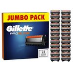 Gillette ProGlide Razor Blades Men, Pack Of 24 Razor Blade Refills With Precision Trimmer, 5 Anti-Friction Blades, Packaging May Vary