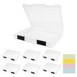 Pechor Plastic File Box A4 - Pack of 6 Paper Holder Clear Storage Box Waterproof Dustproof Document Folders with Snaps and Lids for Magazines, Office, School Supplies, 31×23 cm