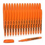 Shuttle Art Highlighters, 30 Pack Highlighters Bright Colours, Orange Colours Chisel Tip Dry-Quickly Non-Toxic Highlighter markers for Adults Kids Highlighting in the Home School Office