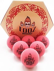 Fooz Headz Foosballs Professional Tournament Quality - Just Like The Pros Use, Official Regulation Size - Set of 6 Urethane Foosball Balls (Red)