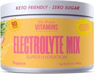 Dr. Price's Vitamins Electrolyte Mix Supplement Powder, 90 Servings, 72 Trace Minerals, Potassium, Sodium, Electrolyte Replacement Keto Drink | Tropical Flavor, No Sugar, Vegan, Non-GMO