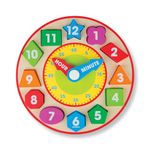 Melissa & Doug Shape Sorting Clock - Wooden Educational Toy | Learn To Tell Time Clock Toy For Kids 3+