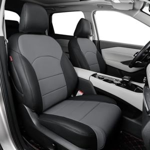 Custom Fit Rogue Car Seat Covers for Nissan Rogue Regular 2021 2022 2023 2024 (Not for Sport,Hybrid),Full Coverage Leatherette Seat Protector (Full Set,Black/Gray)