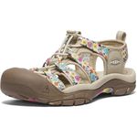 KEEN Women's Newport H2 Closed Toe Water Sandals, Multi/Safari, 7.5