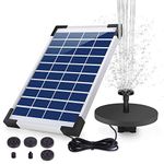 AISITIN 5.5W Solar Fountain Pump Backup Solar Floating Water Fountain Pump, 6 Nozzles, for Bird Bath, Fish Tank, Pond Garden