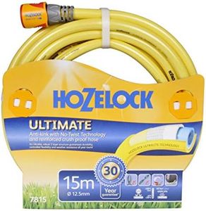 Hozelock 7815P9130 Ultimate Knitted Garden Hose, Yellow