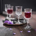 OANGO elicate Crystal Wine Glass Set (Clear, 220 ml) (12)